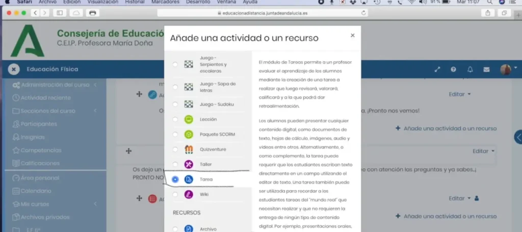 Cómo Agregar Tareas en la App de Moodle Como Profesor